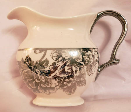 Adelaide Pink and Silver Creamer