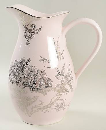 Adelaide Pink and Silver 96 Oz Pitcher