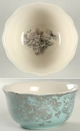 Hawthorne Turquoise (Silver Electroplate) Soup/Cereal Bowl