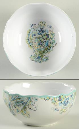 Cecile Teal Soup/Cereal Bowl