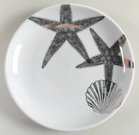 Coastal Life Electroplate Silver Salad Plate