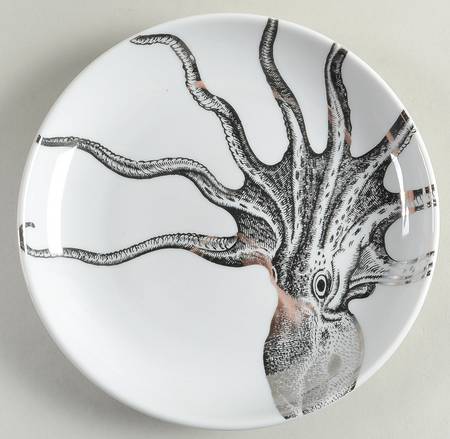 Coastal Life Electroplate Silver Salad Plate