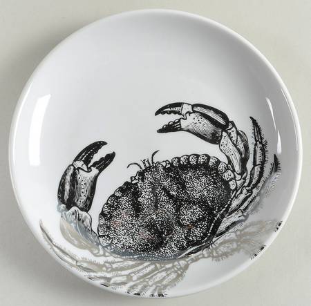 Coastal Life Electroplate Silver Salad Plate