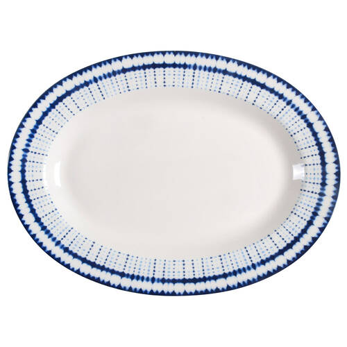 Shibori 14" Oval Serving Platter