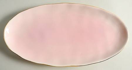A7D8 Pink 15" Oval Serving Platter
