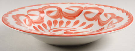 Puebla Coral 11" Individual Pasta Bowl by Anfora (Mexico)