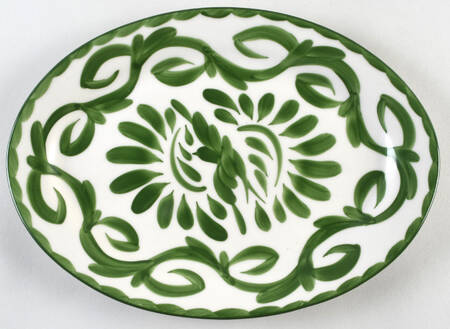 Puebla Palm Leaf 12" Oval Serving Platter