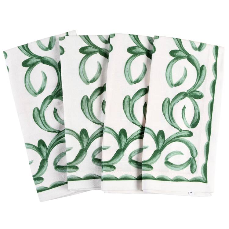 Puebla Palm Leaf Linen Napkin - Set of 4