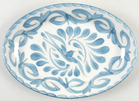 Puebla Blue Lagoon 10" Oval Serving Platter