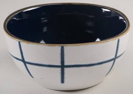 Squares Blue Soup/Cereal Bowl