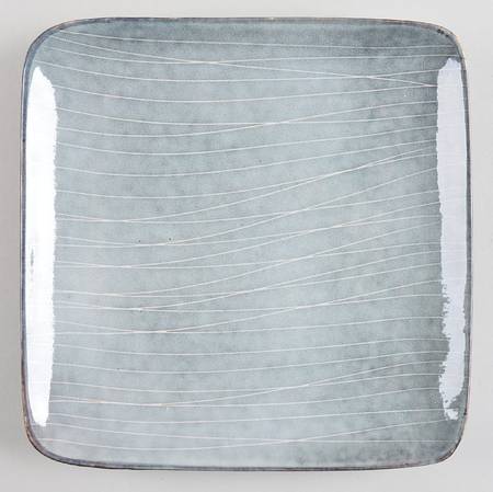 Solene Square Blue-Gray Square Salad Plate