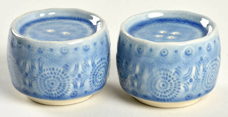 Old Havana Iris Blue Salt & Pepper Set