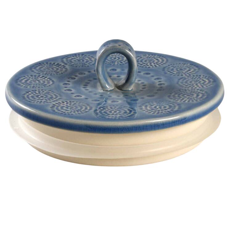 Old Havana Iris Blue Lid for Medium Canister