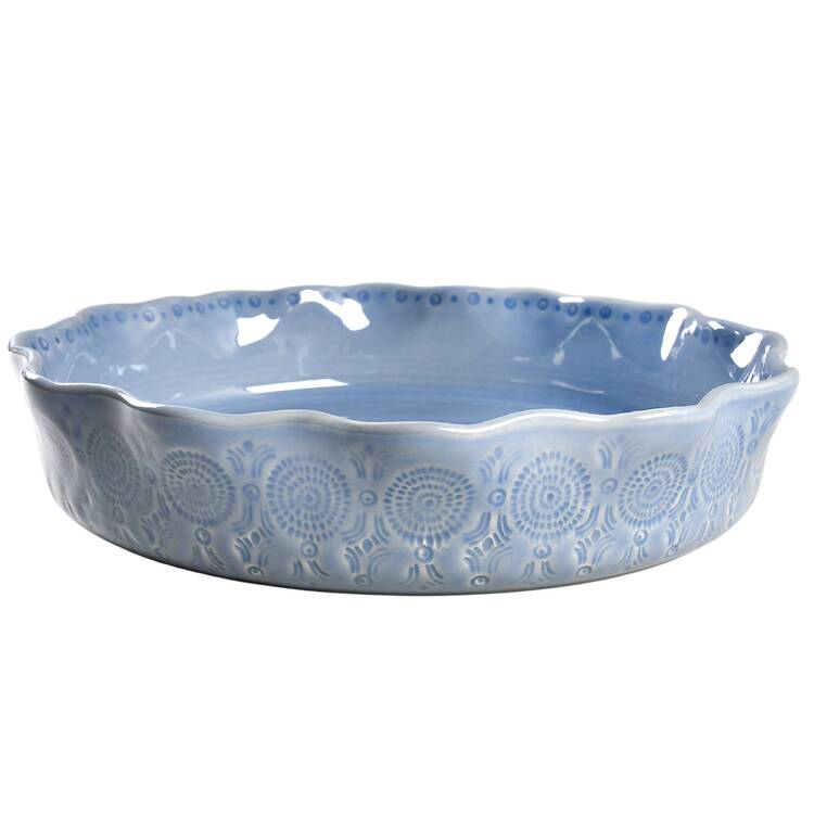 Old Havana Iris Blue 10" Pie Baking Plate
