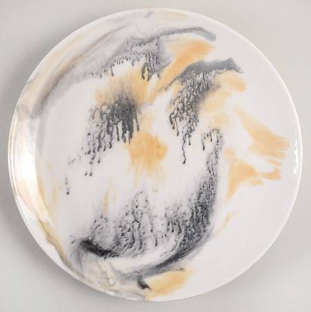 Marble Tortoise Gray Salad Plate