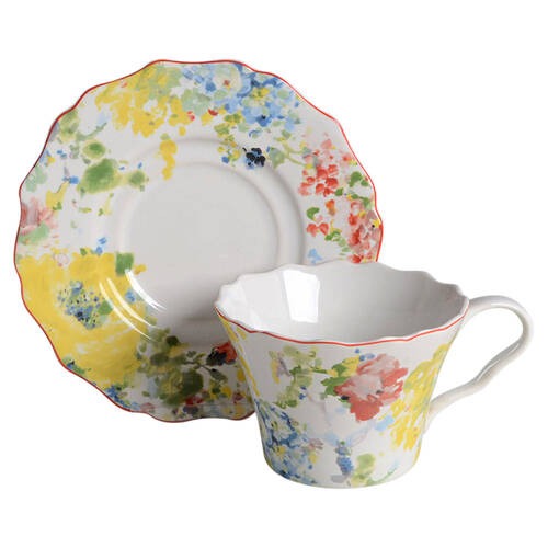 Jules Footed Cup & Saucer Set