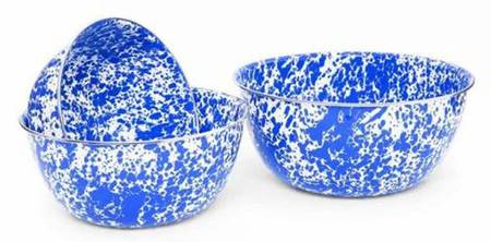 Splatterware Blue (3 Piece) Mixing Bowl Set