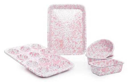 Splatterware Pink Mini Baking Pan
