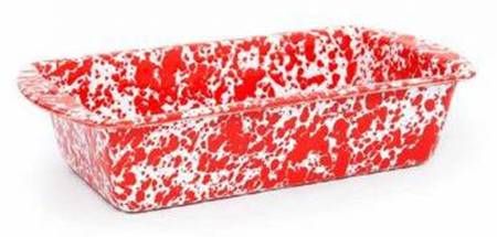 Splatterware Red Loaf Pan