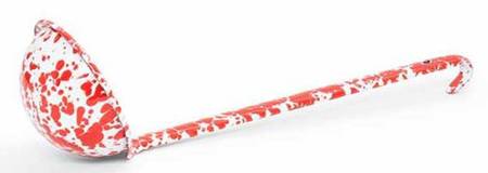 Splatterware Red Soup Ladle