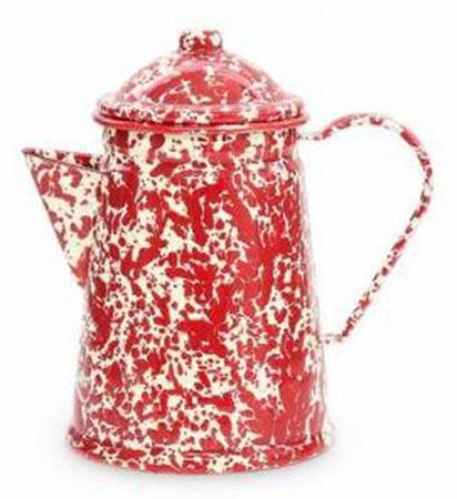 Splatterware Red Coffee Pot & Lid