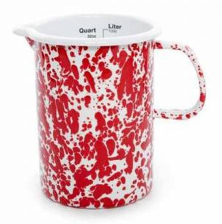 Splatterware Red 32 Oz Measuring Jug