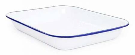Vintage Solid Blue 13" Rectangular Roaster