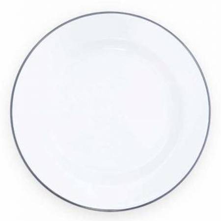 Vintage Solid Grey Dinner Plate