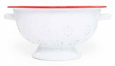 Vintage Solid Red 4 Quart Colander