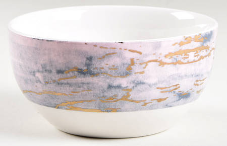 Marble Purple and Gold Soup/Cereal Bowl