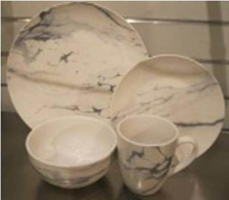 Marble Gray Dinner Plate