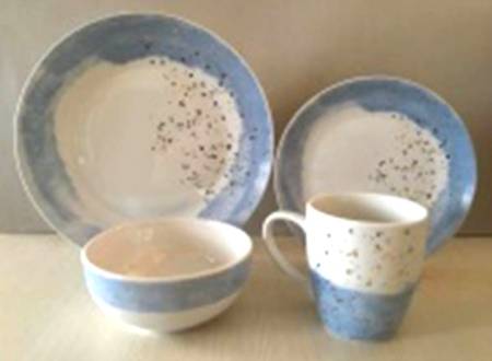 Soiree Swash Periwinkle Dinner Plate