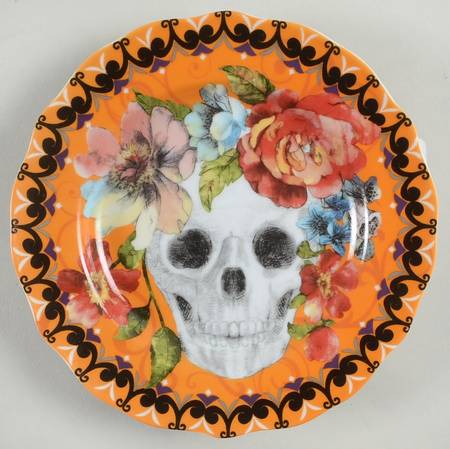 Marbella Skull Multicolor Appetizer Plate