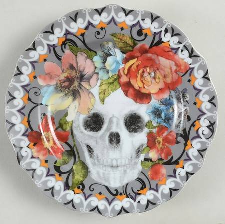 Marbella Skull Multicolor Appetizer Plate