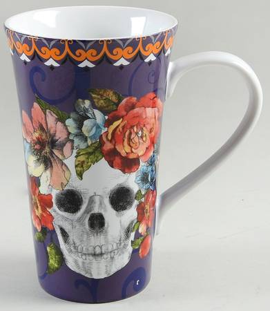 Marbella Skull Multicolor Latte Mug
