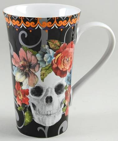 Marbella Skull Multicolor Latte Mug