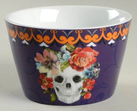 Marbella Skull Multicolor Individual Appetizer Bowl