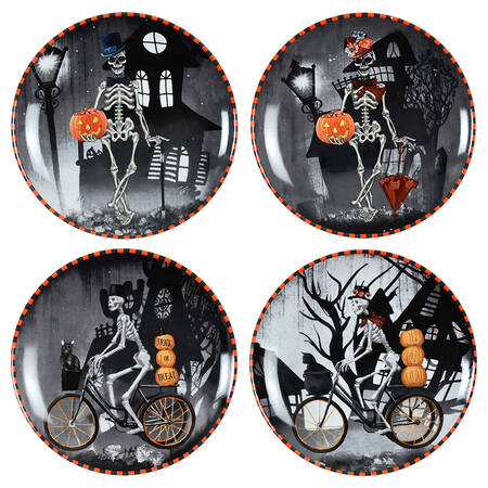 Skeleton Salad Plate - Set of 4