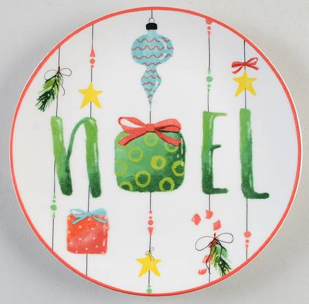 Ornaments Peppermint Salad Plate