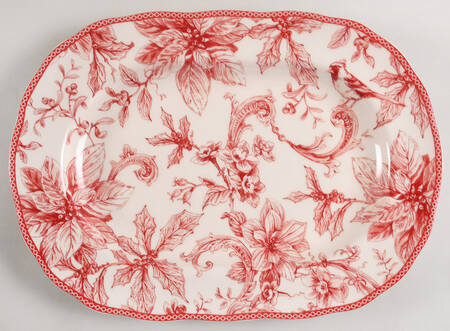 Christmas Lane 14" Oval Serving Platter