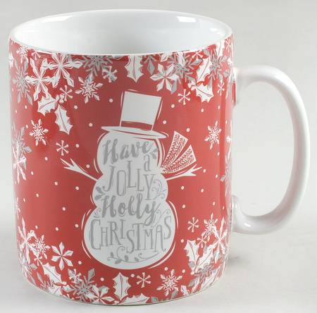 Winter Cheer Snowman Text Jumbo Mug