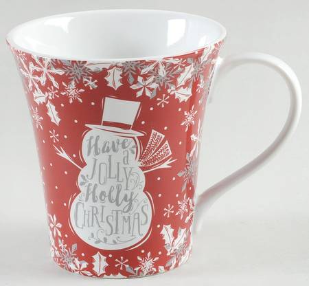 Winter Cheer Snowman Text Mug