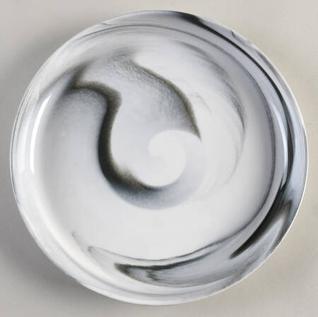 Coupe Marble Black Salad Plate