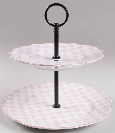 Cottontail Farm 2 Tiered Serving Tray (Dinner & Salad Plate)