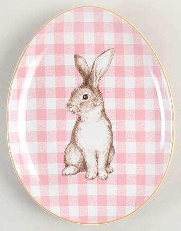 Gingham Bunny Appetizer Plate