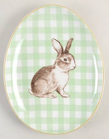 Gingham Bunny Appetizer Plate