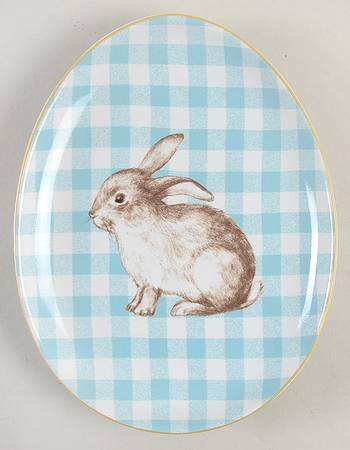 Gingham Bunny Appetizer Plate