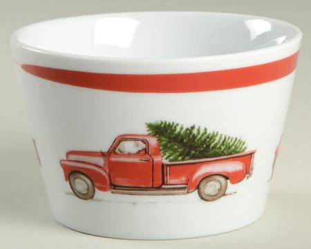 Winter Cheer Red Truck Individual Appetizer Bowl