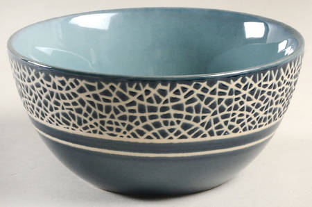 Mosaic Blue Soup/Cereal Bowl