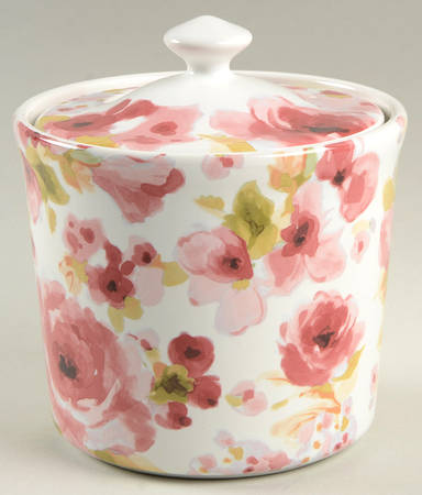 Aurora Floral Medium Canister & Lid